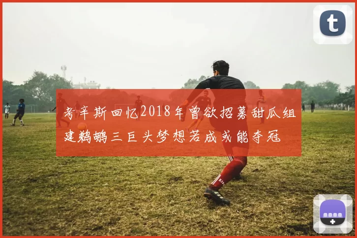 考辛斯回忆2018年曾欲招募甜瓜组建鹈鹕三巨头梦想若成或能夺冠